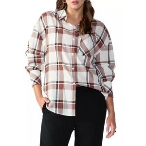 Sanctuary Drop Shoulder Plaid Tunic Shirt Size XL
